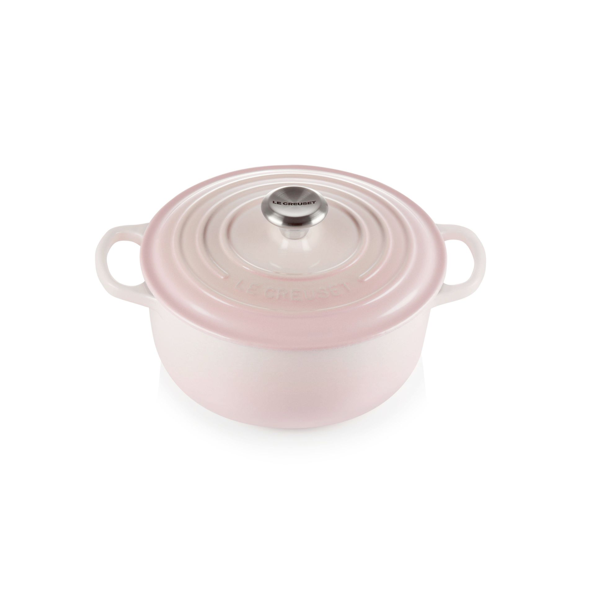 Le Creuset-Le Creuset Signature Cast Iron 20cm Round Casserole Shell Pink